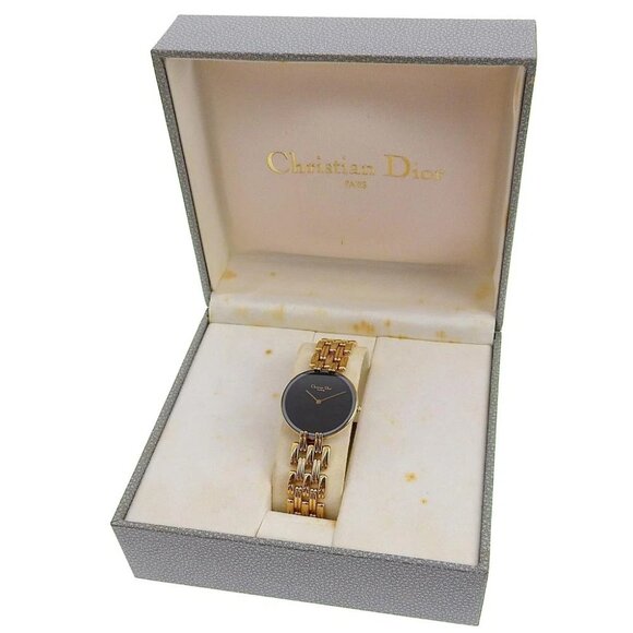Dior Bakira Watches 46154-3 blackDial Plated Gold Quartz Analog display Women main image 4